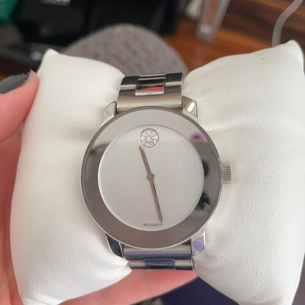 Silver Movado watch